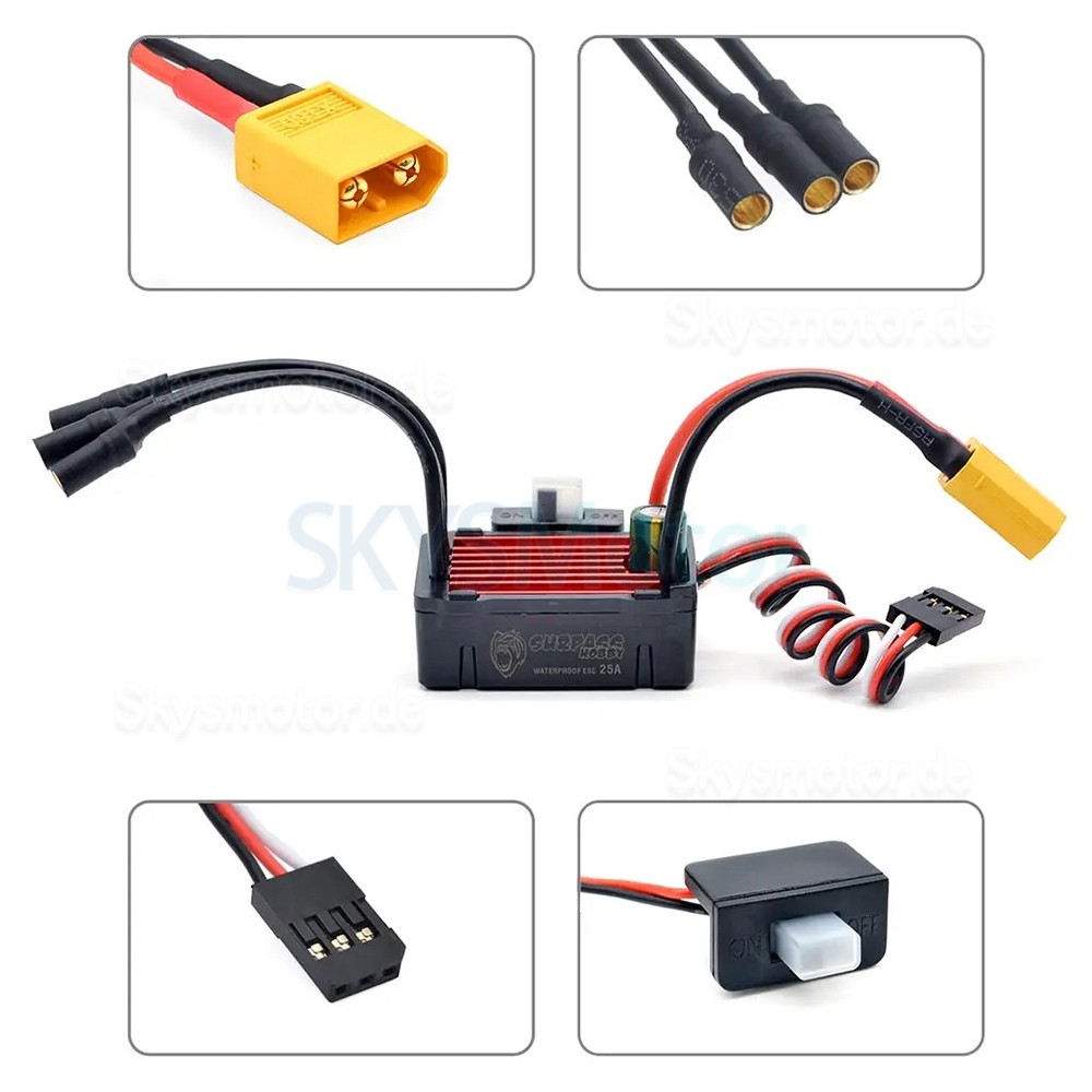 Surpass Hobby 25A Geschwindigkeitsregler T/XT60-Stecker für FPV-Drohnenmotor